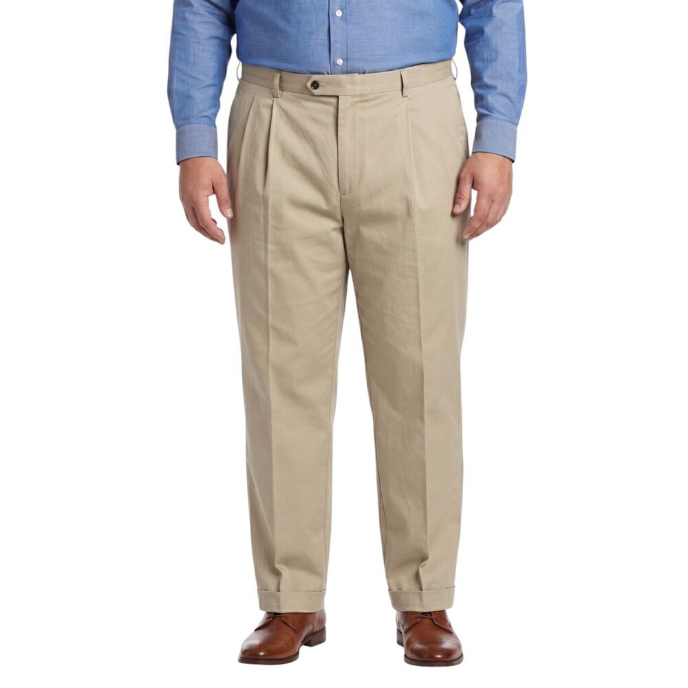 Saddlebred Khaki Comfort Waist Dress Pants 40x32